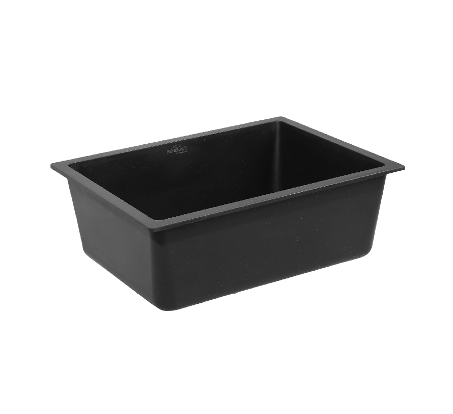 Single Bowl Quartz Kitchen Sink 24*18 - Black