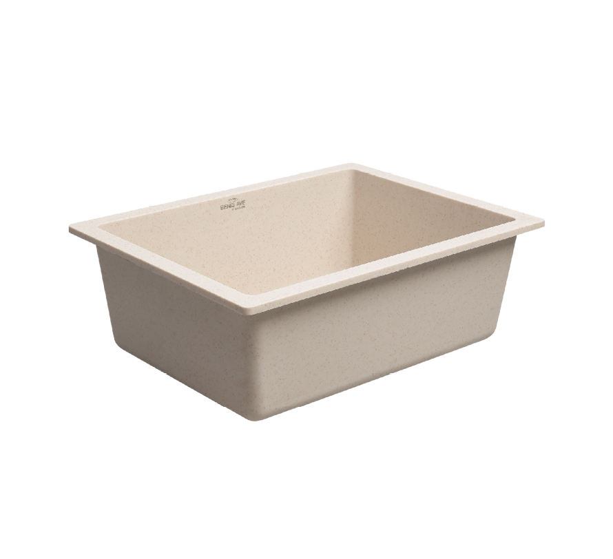 Single Bowl Quartz Kitchen Sink 24*18 - Peach Aura