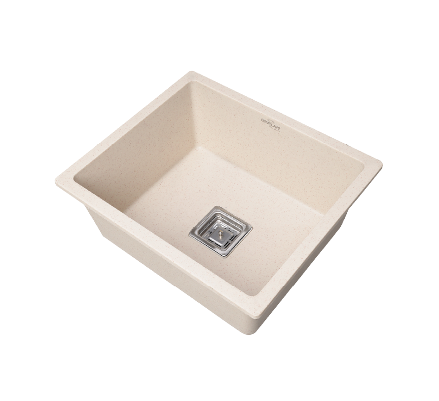 Single Bowl Quartz Kitchen Sink 21*18 - Peach Aura