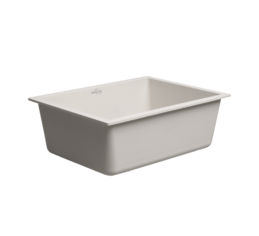 Single Bowl Quartz Kitchen Sink 24*18 - White