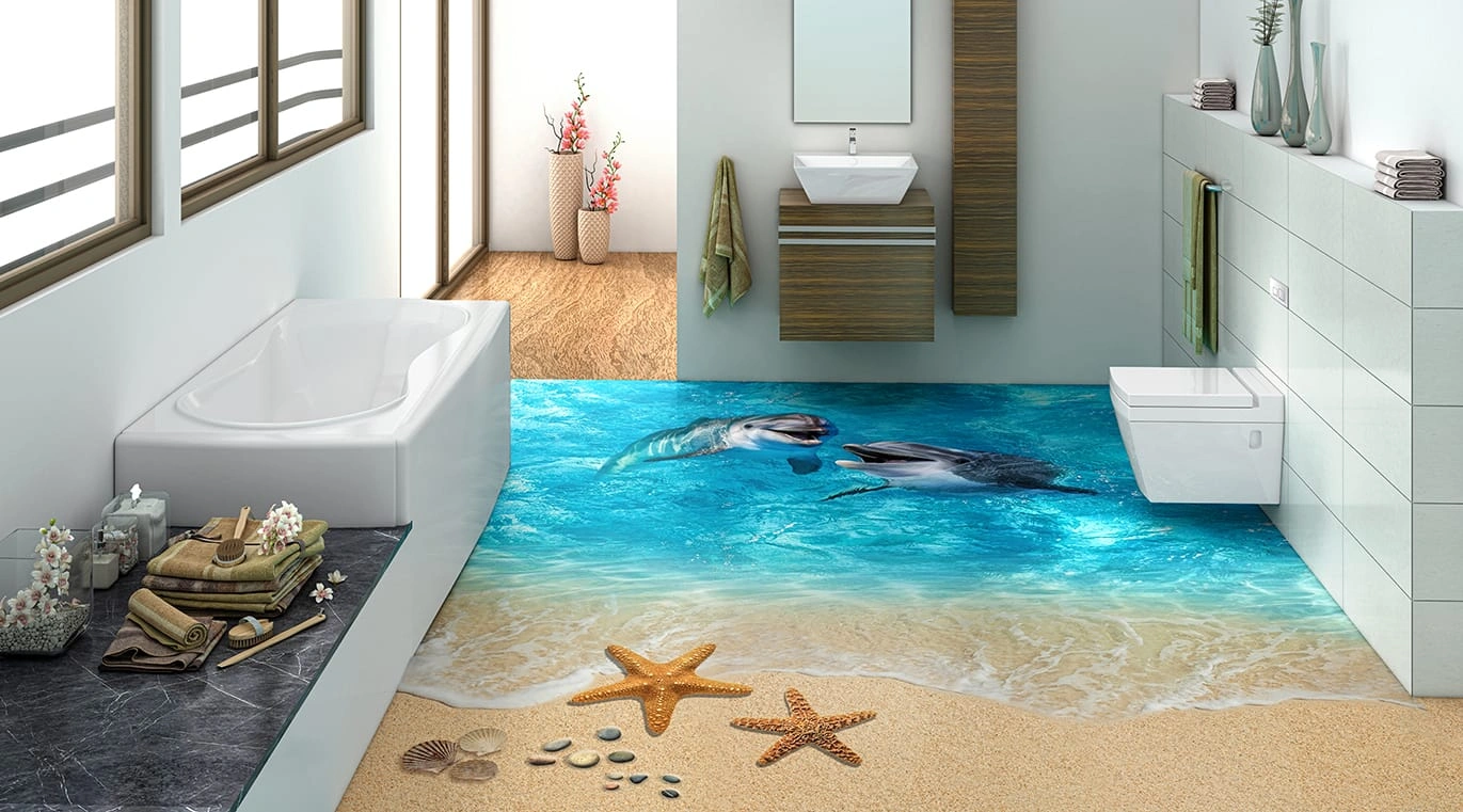 Aquatic Playground Bathroom Theme