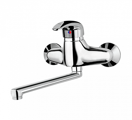 Essence Neo Single Lever Sink Mixer With Swivel Spout - Wall Mounted