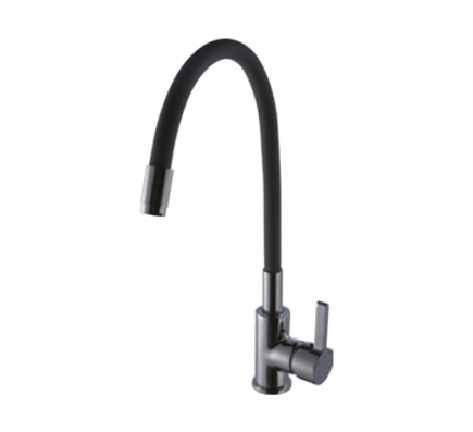 Single Lever Sink Mixer With Flexible Spout (Grey)