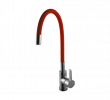 Single Lever Sink Mixer With Flexible Spout (Red)
