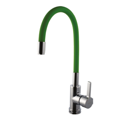 Single Lever Sink Mixer With Flexible Spout (Green)