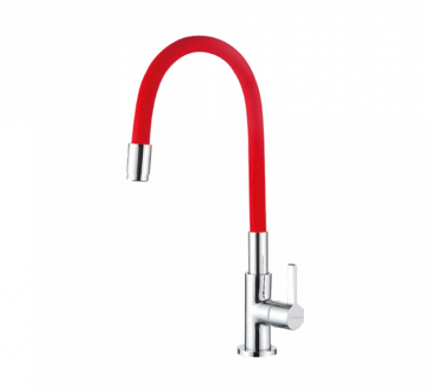 Sink Cock With Flexible Spout (Red)