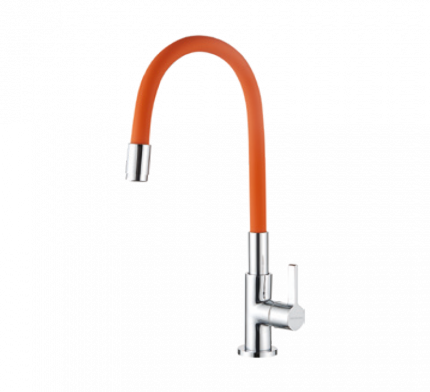 Sink Cock With Flexible Spout (Orange)