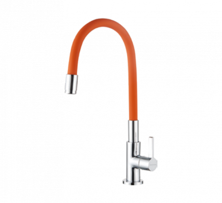 Sink Cock With Flexible Spout (Orange)