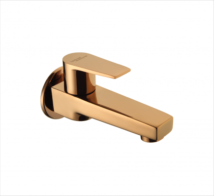 BIB COCK TAP WITH WALL FLANGE IN ROSE GOLD