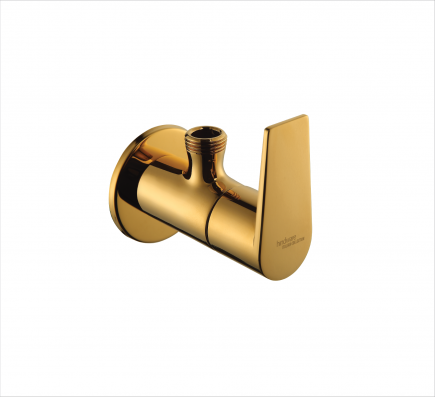 ANGULAR STOP COCK WITH WALL FLANGE IN GOLD
