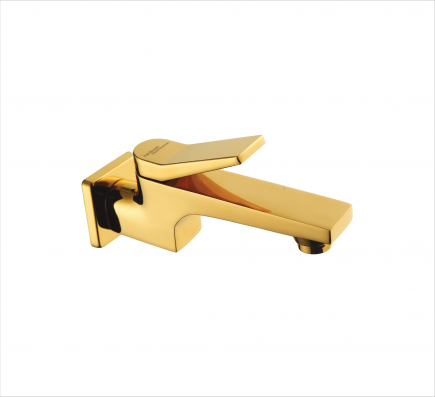 BIB TAP FAUCET WITH WALL FLANGE IN GOLD