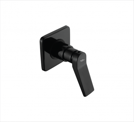 EXPOSED PART KIT OF CONCEALED STOP COCK WITH FITTING SLEEVE, OPERATING LEVER, ADJUSTABLE WALL FLANGE  IN CHROME BLACK