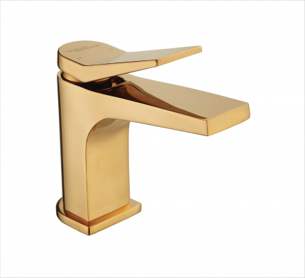 SINGLE LEVER BASIN MIXER WITH POPUP WASTE IN ROSE GOLD