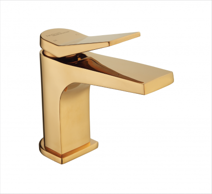 SINGLE LEVER BASIN MIXER WITH POPUP WASTE IN ROSE GOLD