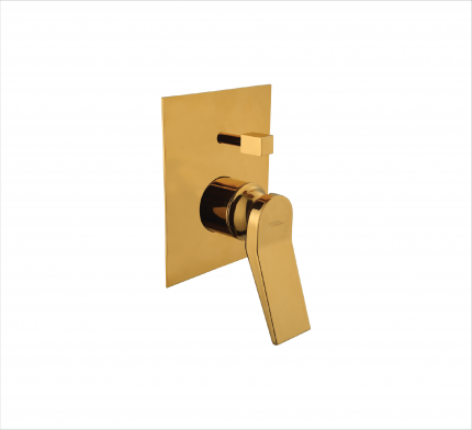 SINGLE LEVER EXPOSED PART KIT OF HI - FLOW DIVERTOR CONSISTING OF OPERATING LEVER WALL FLANGE & KNOB ONLY IN GOLD