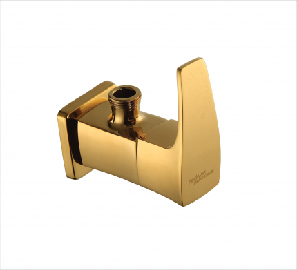 ANGULAR STOP COCK WITH WALL FLANGE IN GOLD