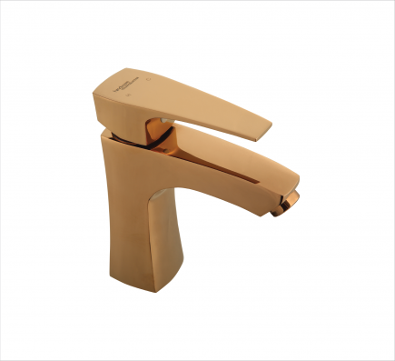 SINGLE LEVER BASIN MIXER W/O POPUP WASTE IN ROSE GOLD