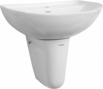 wash basin with half pedestal